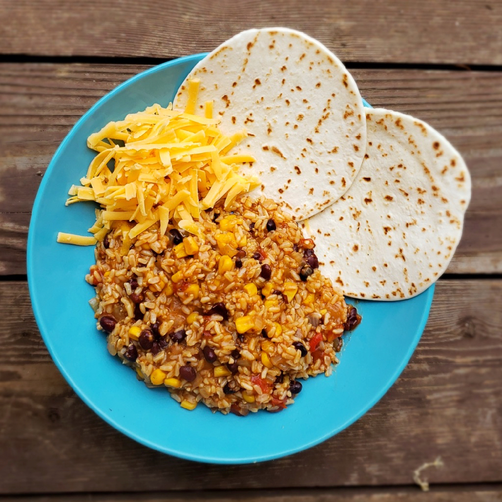 Instant Pot Black Bean Spanish Rice Gazing In